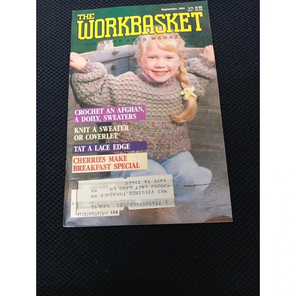Lot of 6/ 90 & 91 Workbasket Magazines Knit, Crochet, Sewing,Tat, Craft Patterns